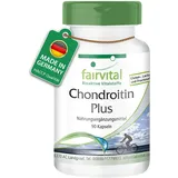 Fairvital | Chondroitin Plus Kapseln - HOCHDOSIERT - 90 Kapseln - mit Chondroitin, Vitamin D, Vitamin E, Calcium und Hyaluronsäure