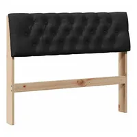 VidaXL Gepolstertes Kopfteil Schwarz 100 cm Massives Kiefernholz