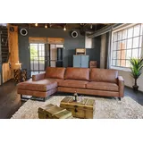KAWOLA Ecksofa Vilnius Kunstleder Longchair links cognac
