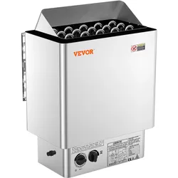 VEVOR 8kW Elektrischer Saunaofen Saunaheizung Integrierte Steuerung 8-12 m3 Spa