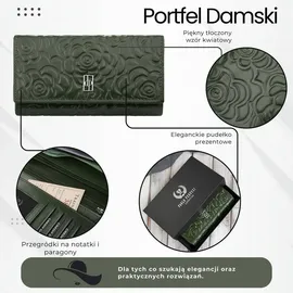 PAOLO PERUZZI Damen Geldbörse dunkelgrün