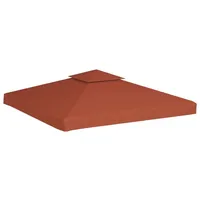 VidaXL Pavillon-Dachplane mit Kaminabzug 310 g/m2 3x3 m Terrakotta