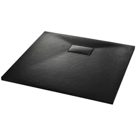 vidaXL Duschwanne SMC Schwarz 90x80 cm