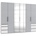 Level 300 x 236 x 58 cm weiß/Light grey mit Spiegeltüren und Schubladen