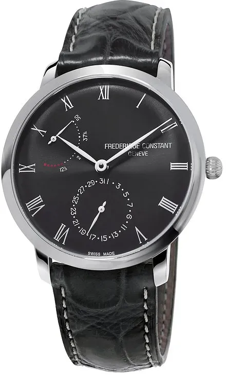 Frederique Constant Herrenuhr Slimline Power Reverse Manufacture FC-723GR3S6 - silber