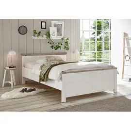 Home Affaire Bett HOME AFFAIRE "Florenz Doppelbett Landhausstil Bettgestell (100,140 oder 180/200cm)", weiß (piene weiß), L:208cm, Betten, Bett, aus FSC-zertifiziertem Holzwerkstoff, in 3 Breiten
