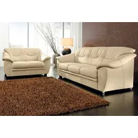 Polstergarnitur SIT & MORE "Top Savona", beige (creme), Kunstleder SOFTLUX, Sitzmöbel-Sets, Kunstleder SOFTLUX (2-tlg.), aus je einem 2- und 3-Sitzer