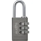 Sygonix SY-6932310 Vorhängeschloss 30mm 3-Digit Titan-Grau Zahlenschloss