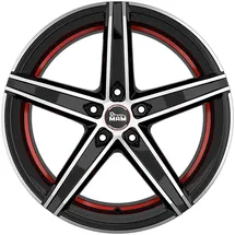 MAM Wheels Ox-18 Black Front Polish Red Inside 8.5x19 ET 45 5/114.3 Alufelge schwarz
