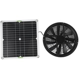 banapoy Solarpanel Ventilator Bausatz, 10in 100W 12V Solarmodul mit Doppel Solar Ventilator, Wasserdicht Tragbar Runder Ventilator für Camping, Gewächshaus, Gartenlaube, Hühnerstall