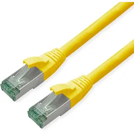 roline recycled material - Patchkabel Cat.6A S/FTP (PiMF), gelb, 1 m