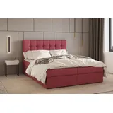 e-meubles Kontinentalbett, Boxspringbett, Bett mit bettkasten, Bonell-matratze und Topper, Doppelbett - Boxspringbett 05 - 140x200 - Rosa - Hugo 15