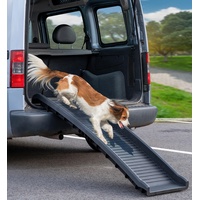 Hunderampe Auto KFZ PKW Hunde Rampe Treppe faltbar klappbar Kofferraum Kofferraumrampe Hundetreppe Einstiegshilfe 155cm