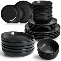 MiaMio – Geschirrset 6 Personen/Steingut Geschirr Set 24-teilig, Tafelservice