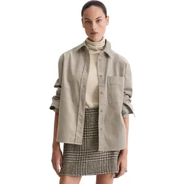 Marc O'Polo Hemdjacke MARC O'POLO "aus Organic Cotton Stretch", Damen, Gr. 36, beige (chalky mauve), Obermaterial: 98% Baumwolle, 2% Elasthan, unifarben, loose fit, Manschette, Jacken