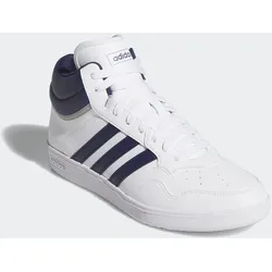 Sneaker ADIDAS SPORTSWEAR "HOOPS 4.0 MID", Gr. 43, cloud weiß, dunkelblau, grau two, Synthetik, sportlich, Schuhe