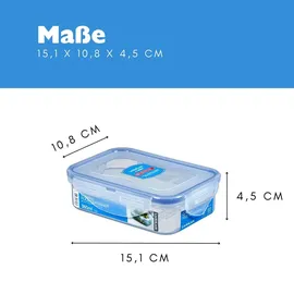 Lock & Lock Frischhaltedose rechteckig transparent 15,1 x 10,8 x 4,5 cm 0,36 l