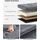 Songmics Sitzhocker Samt 110 x 76 x 110 cm Grau