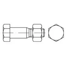 Industrial Quality Supplies Sechskantpassschraube DIN 7968 M24 x 80 1 Stück