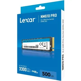 Lexar Disque SSD NM610 Pro 500Go - NVMe M.2 500 GB, PCI Express 3.0