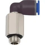 Riegler L-Steckverschraubung »Blaue Serie« lang, drehbar, G 3/8 a., Ã ̃14mm