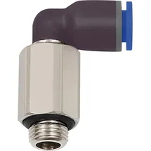 Riegler L-Steckverschraubung »Blaue Serie« lang, drehbar, G 3/8 a., Ã ̃14mm