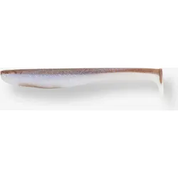 Gummifisch Yubari Fat Shad mit Lockstoff Holographic Pumpkin purpur 7.5 cm - 3