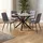 Homestyle4u Tischgruppe, Grau Metall, 4-Sitzer, rund 110x77x110 cm, Esszimmer, Bänke, Tisch- - Eckbankgruppen