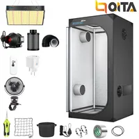 Smart Growbox Komplettset 80x80x160cm Gewächshaus Zuchtzelt 100W LED + Zubehör
