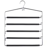 3er Set Zeller Mehrfach-Hosenbügel Metall für je fünf Hosen