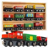 Kruzzel Holzeisenbahn Set mit Organizer 23522