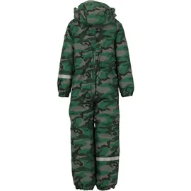 ZigZag Schneeoverall "Tower", Kinder, Gr. 116, EURO-Größen, grau (dunkelgrün, grau), 100% Polyester, lang, Overalls, mit wasser- und winddichter TPU-Membran