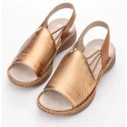 Riemchensandale ARA "HAWAII", Damen, Gr. 37, braun, Glattleder, feminin, Schuhe, Sandalette, Festtagsschuh in Bequemweite G (= weit)