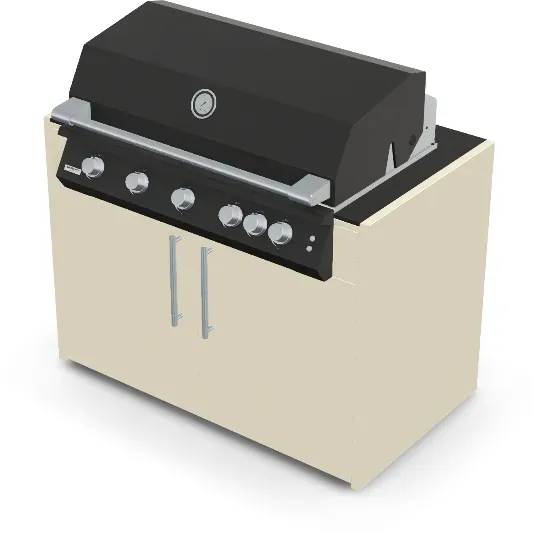 Brabura Fusion 500 RM Modul| Neuestes Edelstahlmodell - Nero Zimbabwe / Perle Blanche / Silberner Griff