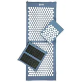 Bodhi VITAL Akupressur DELUXE-Set XL blau Matte, Kissen, Fußmatte Spiky & Tasche 1 St Set mit Nadelkissen, & | Selbstmassage für zu Hause | Fakirmatte gegen Nacken & Rückenschmerzen |
