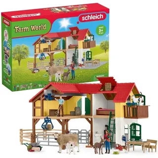 Schleich Farm World Bauernhaus mit Stall und Tieren 42407