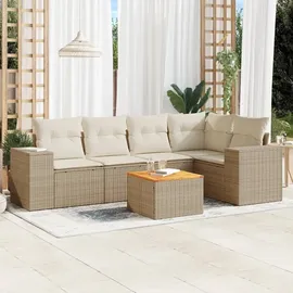 vidaXL Garten-Lounge-Set 6-tlg. beige