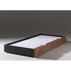Schubkasten VIPACK "Alex, Kiefer teilmassiv gebeizt, durch Rollen einfach zu bedienen", beige (90x200 cm), Holz teilmassiv, Schubladen, bietet zusätzlich Stauraum