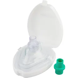 Herzmed Taschenbeatmungsmaske CPR Set Beatmungsmaske Pocketmaske - Weiß
