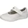 WALDLÄUFER M-IRA Soft Riemchenballerina Slipper, Komfortschuh, Orthotritt-Funktion, Spezialweite M silberfarben|weiß 40 EU (6,5 UK)