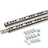 SOTECH Kugelauszug 2er Set (1 Paar) Schubladenschienen 182 mm 17 mm Nut Schubladenauszug - Schienen für Schubladen - Schubladen Schienensystem - Teilauszug Schubladen hochwertig - leicht anzubringen