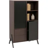 MCW MCW-O40 Hochschrank 79 x 138 x 40 cm Walnuss-Optik