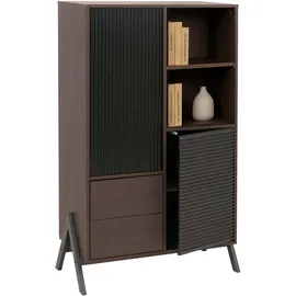 MCW MCW-O40 Hochschrank 79 x 138 x 40 cm Walnuss-Optik