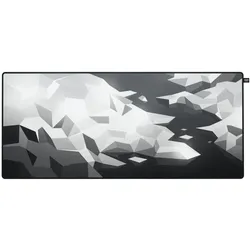Cherry GP5 XL Gaming-Mauspad, Litus White Edition High-Speed-Stoffoberfläche, Rutschfest, Vernähte Kanten, Maschinenwaschbar