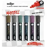 Quo Vadis MARBEL Set mit 6 Universalmarkern Acrylfarben Rundspitze medium 4mm Metallic-Farben / Quo Vadis / Bei Hugendubel