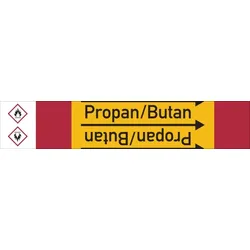 Rohrleitungskennzeichen Propan/Butan - 33000x105 mm Folie selbstklebend