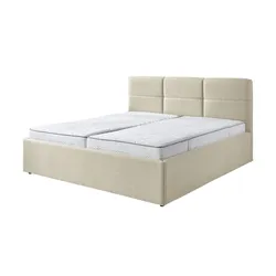 Polsterbett  Dursley , beige , Maße (cm): B: 193 H: 110