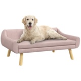 PawHut Hundesofa mit rutschfeste Füße grau 102L x 58,5B x 42,5H cm