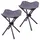 VCM Sitzhocker 2er Set Schwarz