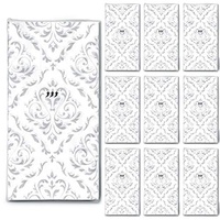 100 Taschentücher Hochzeit geprägt (10x10) Unique Moments für Freudentränen Weiß-Silber